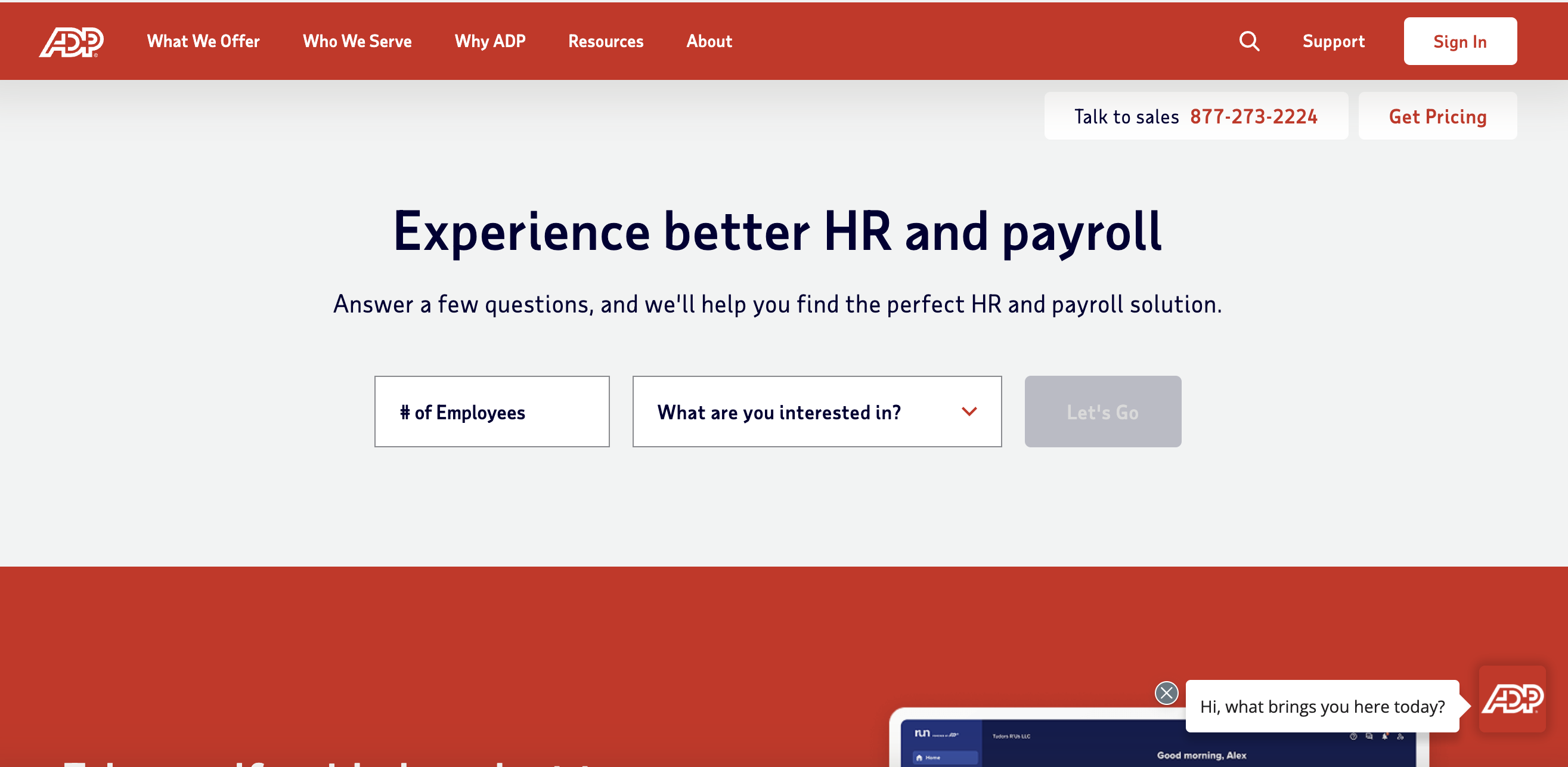 ADP RUN website